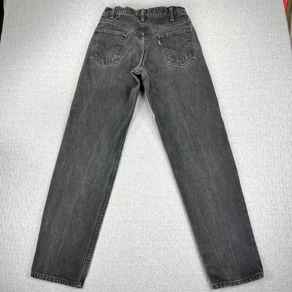 Vintage Levi 550 orange tab Jeans Kids‎ Youth JR 29X32 Fits 26X31 Black Relaxed